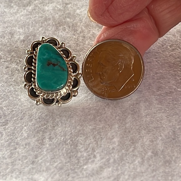 Turquoise &Sterling Earrings - Picture 3 of 3